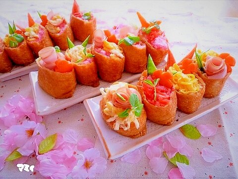ひな祭り♪節句のお祝い♪イベント♪☆デコいなり寿司